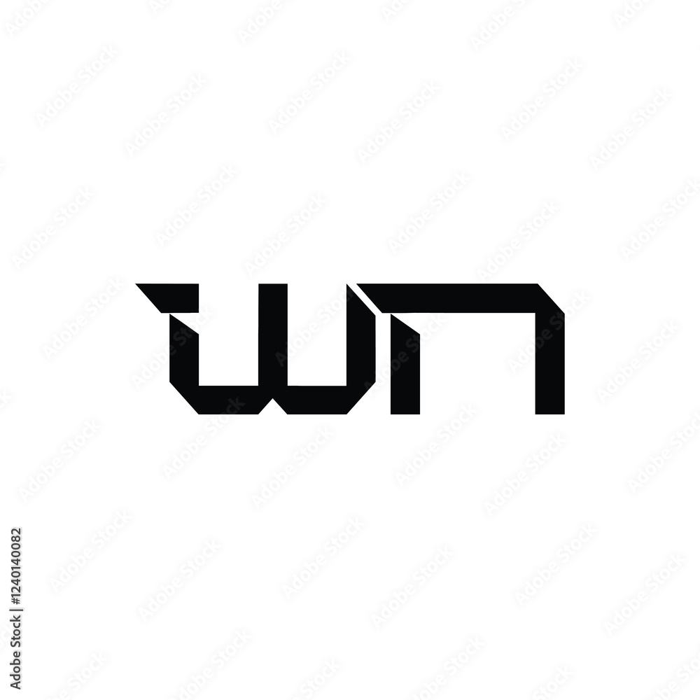 WN monogram logo design letter text name symbol monochrome logotype alphabet character simple logo WN monogram logo design letter text name symbol monochrome logotype alphabet character simple logo
