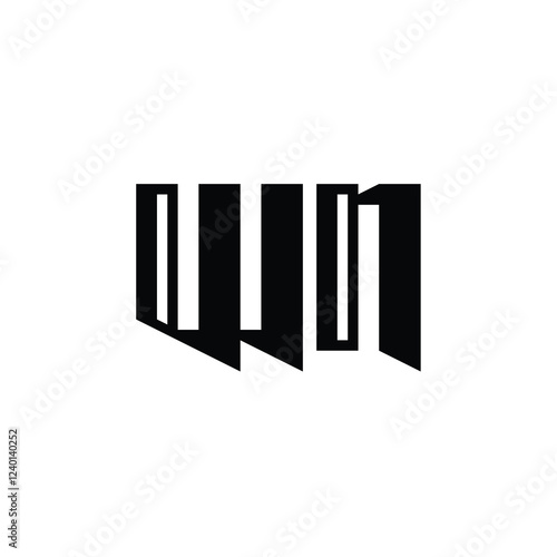 WN monogram logo design letter text name symbol monochrome logotype alphabet character simple logo photo