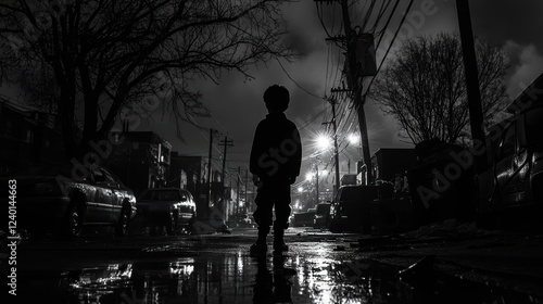 hungry little boy with the runny nose Plays in the streets as the cold wind blows in the ghetto And his hunger burns So he starts to roam the streets at night And he learns how to fight in the ghetto.