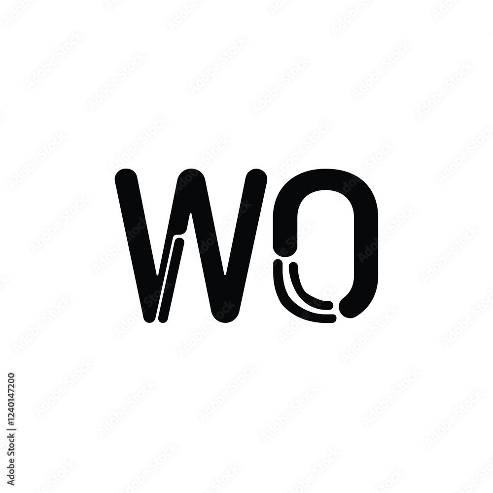 WO monogram logo design letter text name symbol monochrome logotype alphabet character simple logo WO monogram logo design letter text name symbol monochrome logotype alphabet character simple logo