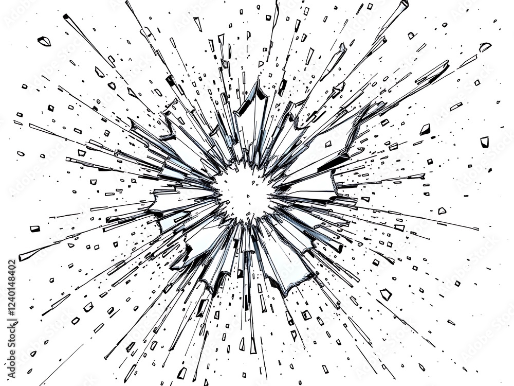 Obraz premium Shattering glass fragments
