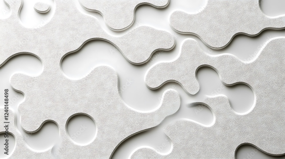Abstract white shapes, textured background, design element Abstract white shapes, textured background, design element