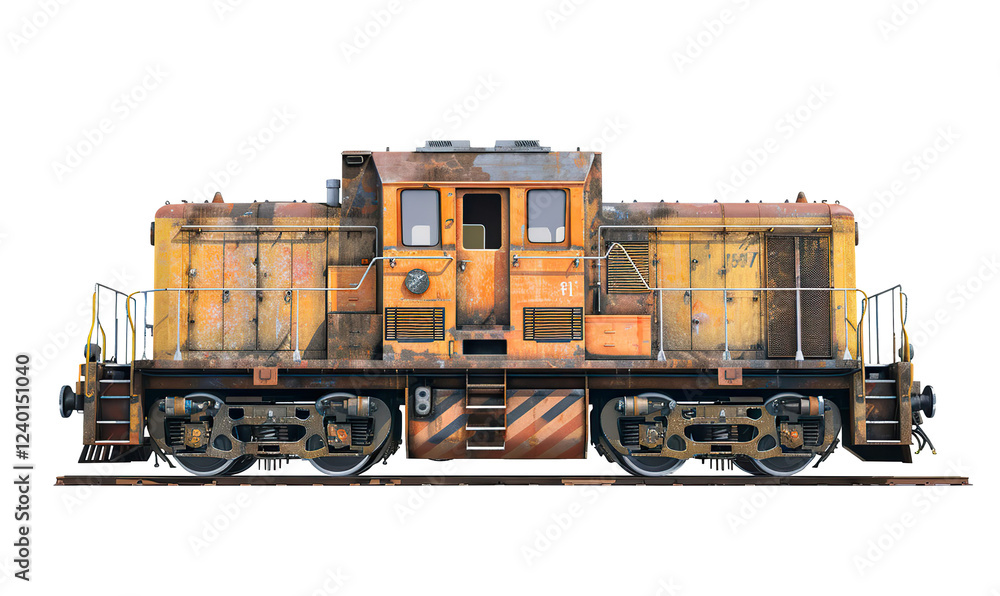 Train locomotive vehicle on a transparent background Train locomotive vehicle on a transparent background