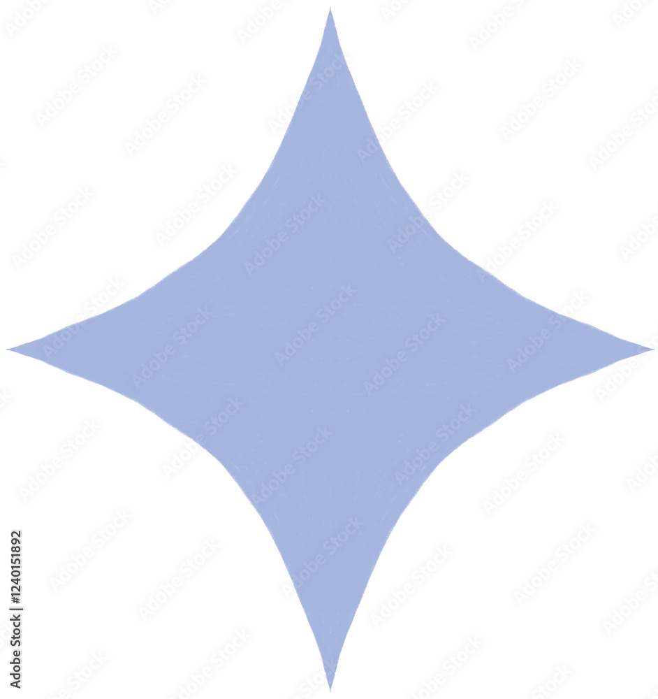 Obraz premium Light blue geometric diamond shape with smooth texture for modern abstract and digital design
