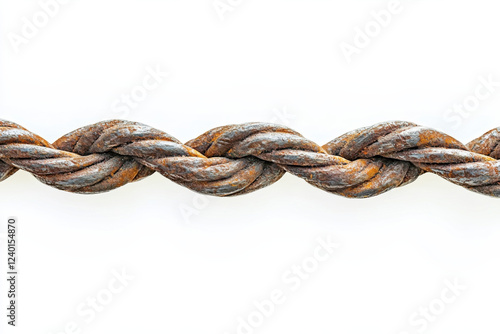 Wire rope. SteelTwisted Connection Cable Abstract Strength Concept photo