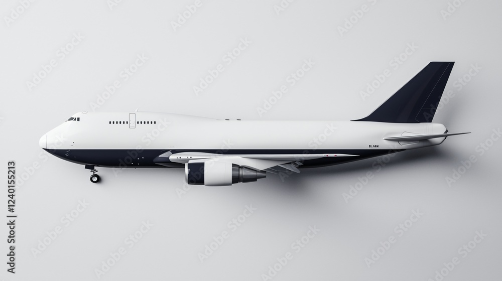 Cargo Airplane White Jet Plane Air Freight Aviation Industry Side View Isolated Cargo Airplane White Jet Plane Air Freight Aviation Industry Side View Isolated