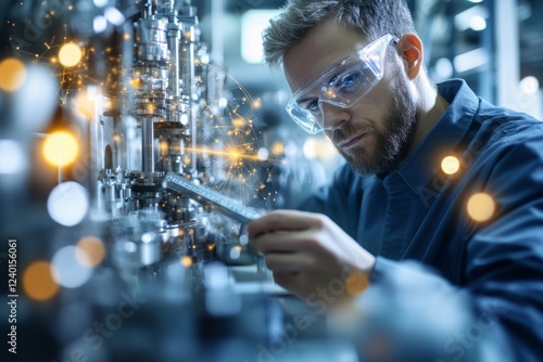 Wallpaper Mural A quality inspector validating a product compliance at a manufacturing facility, using a caliper to measure dimensions Torontodigital.ca