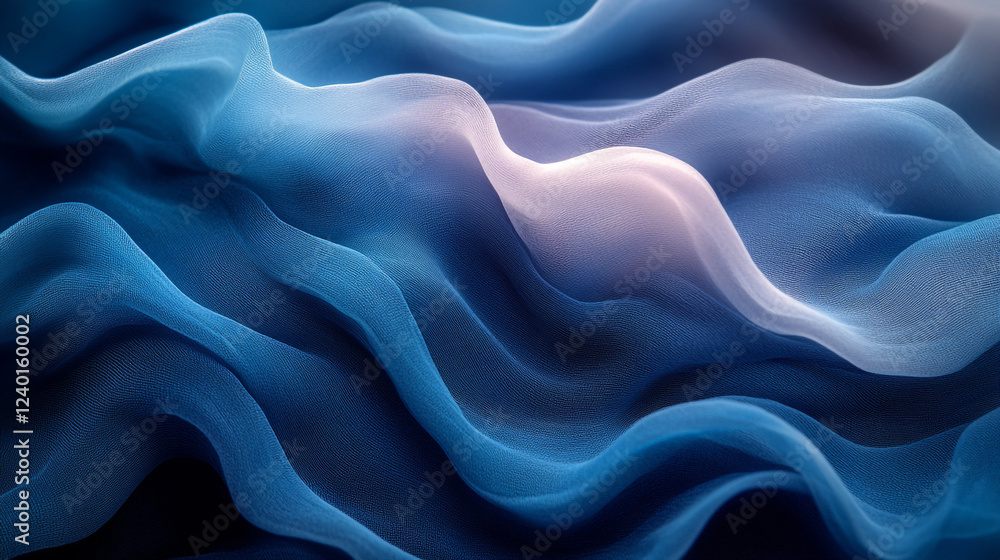 Elegant Blue Silk Fabric Texture Soft Waves Drape Background Design Style Curve Ombre Image Photo Elegant Blue Silk Fabric Texture Soft Waves Drape Background Design Style Curve Ombre Image Photo