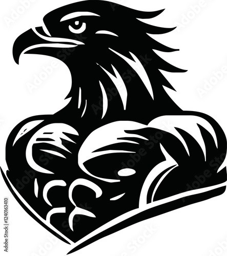 Body Builder Character with Eagle Head