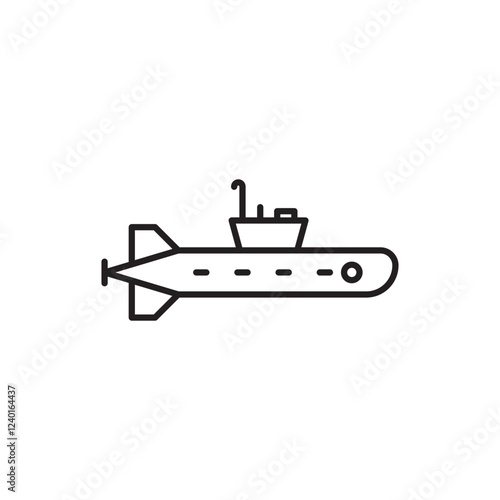 Submarine icon isolated