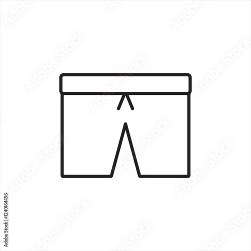 Swim shorts icon isolated