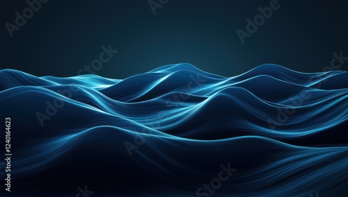 Futuristic aesthetics are captured with blue gradients glowing on textured dark backdrops.