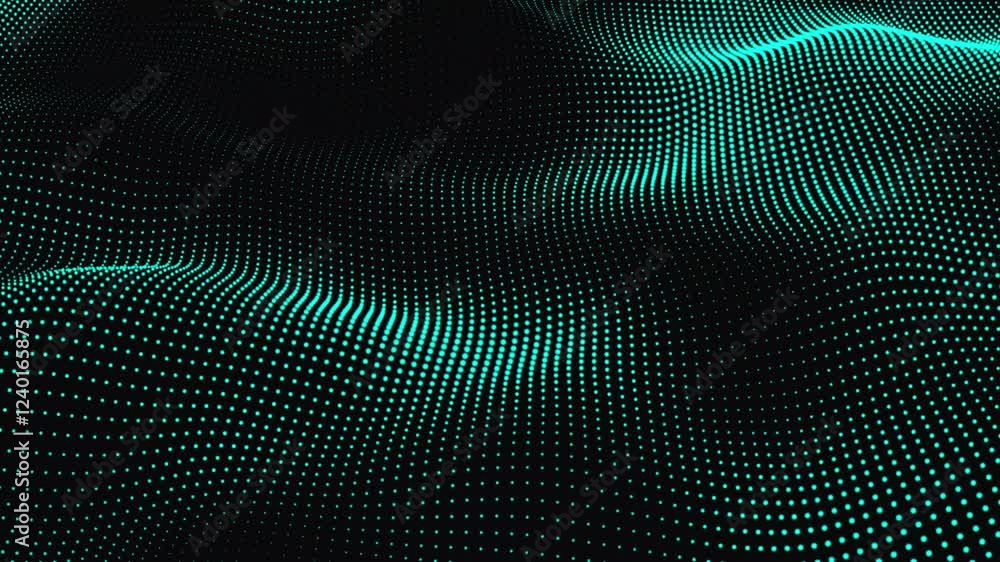 Blue color digital dot background animation. Dot pattern with halftone effect. Abstract and technology dots wave background. Digital technology connection and innovation concept. Blue color digital dot background animation. Dot pattern with halftone effect. Abstract and technology dots wave background. Digital technology connection and innovation concept.
