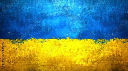 Ukrain Flag Colorful Background Loop.