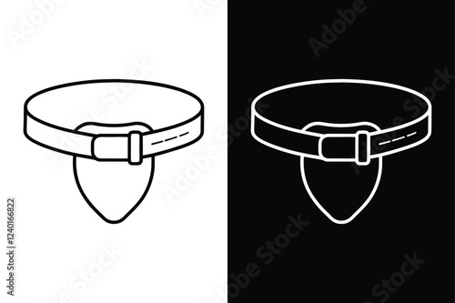 Gait Belt Icon. Sleek Line Art Vector Design. gait belt icon, gait belt vector, gait belt