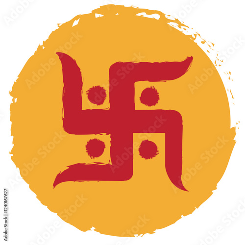 Swastica Symbol of hinduism religion Vector Art Illustration