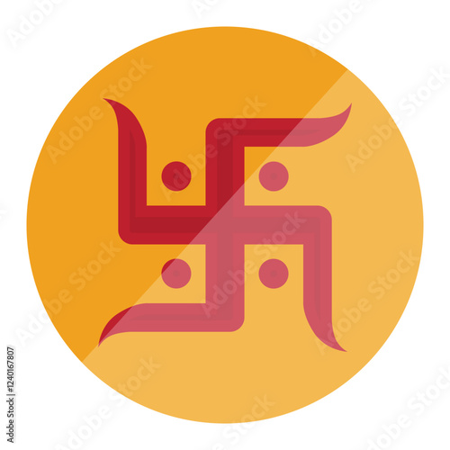 Swastica Symbol of hinduism religion Vector Art Illustration