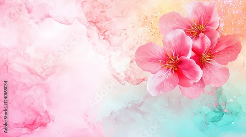 A dreamy pastel pink background with soft, subtle textures, creating an elegant and peaceful ambiance.