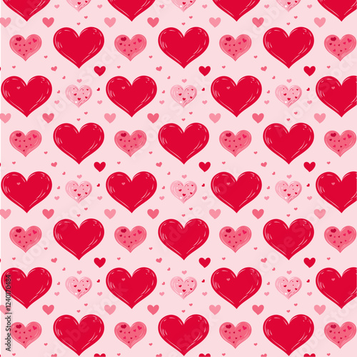 lovely pattern with hearts for Valentine's Day, International Women's Day, weddings, and birthdays