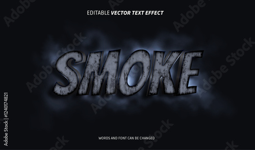 smoke editable text effect
