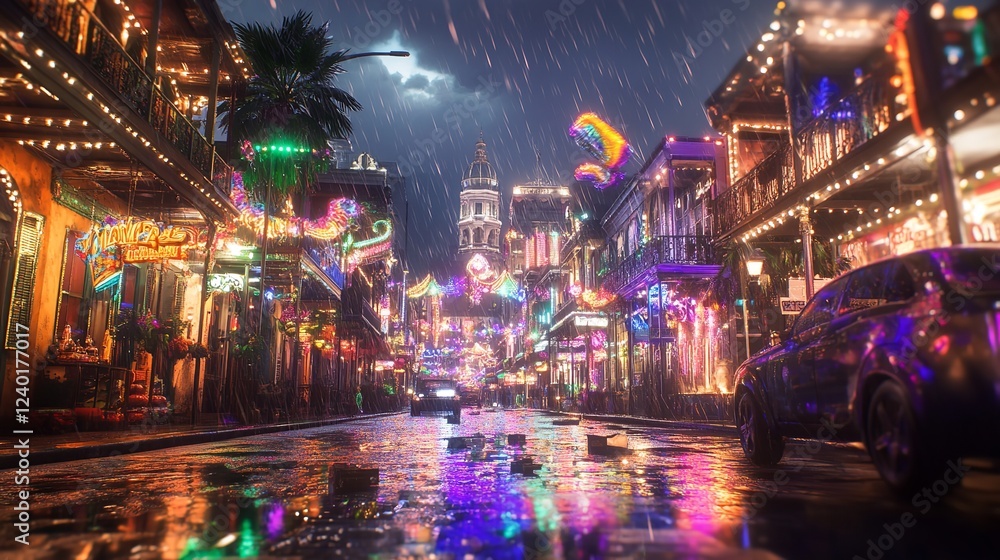 AI-Generated Mardi Gras Fantasy: A vibrant, photorealistic 8K masterpiece showcasing the magic and energy of New Orleans' iconic celebration. AI-Generated Mardi Gras Fantasy: A vibrant, photorealistic 8K masterpiece showcasing the magic and energy of New Orleans' iconic celebration.