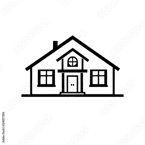 Elegant House Exterior Design: A Modern Home with Classic Charm. This image showcases a beautiful house exterior, perfect for real estate listings or architectural design portfolios.