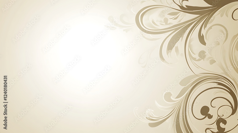Beige floral design, invitation background Beige floral design, invitation background