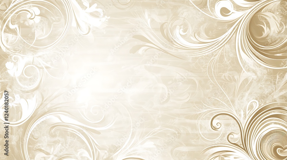 Beige floral swirls background design (1) Beige floral swirls background design (1)