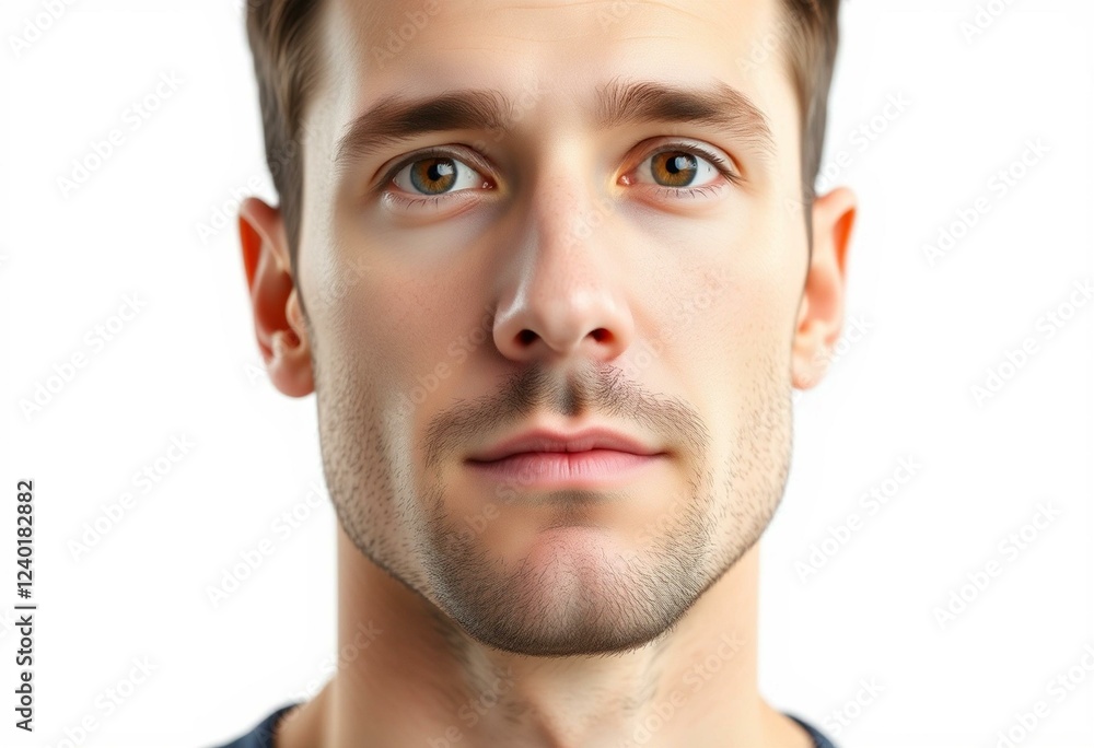 Male portrait on white background Male portrait on white background