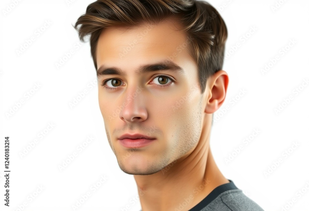 Male portrait on white background Male portrait on white background