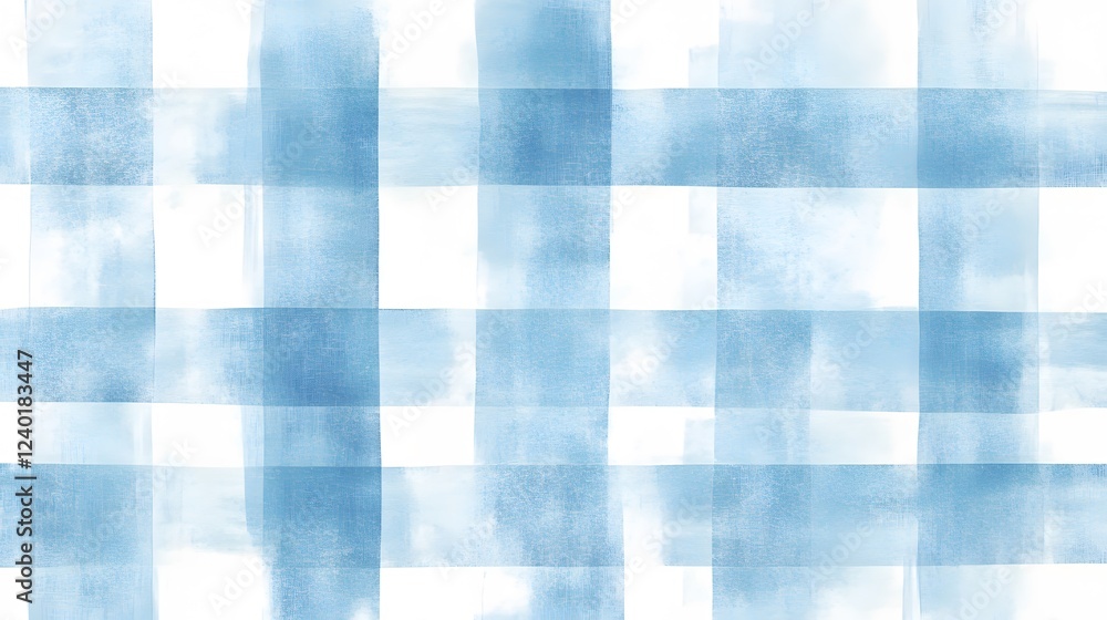 Abstract Blue Watercolor Gingham Pattern Design Abstract Blue Watercolor Gingham Pattern Design