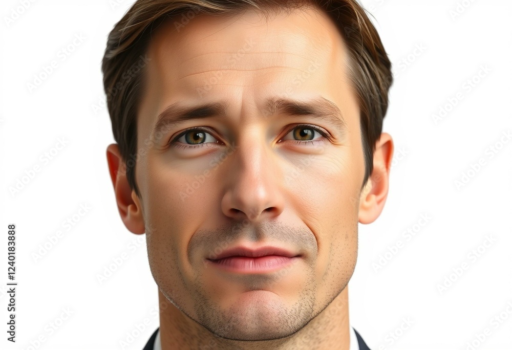 Fototapeta premium Male portrait on white background