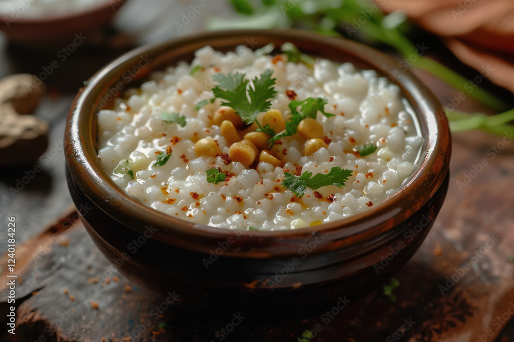 A gluten free Satvik crispy snack made of sago pearls, peanuts, potato, herbs & spices A gluten free Satvik crispy snack made of sago pearls, peanuts, potato, herbs & spices