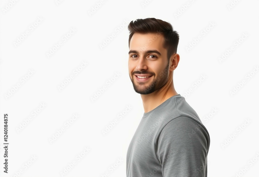 Fototapeta premium Male portrait on white background