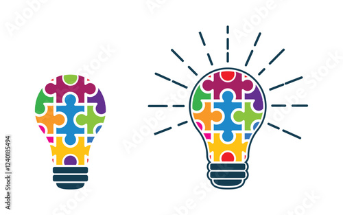 Puzzle adoption help care Vector Illustration design