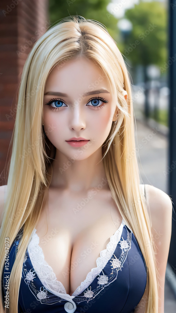 Fototapeta premium woman, business, businesswoman, beauty, smiling, smile, suit, person, people, face, blonde, office, success, lady, professional, closeup, manager, blond, looking, corporate, confident, executive, one,