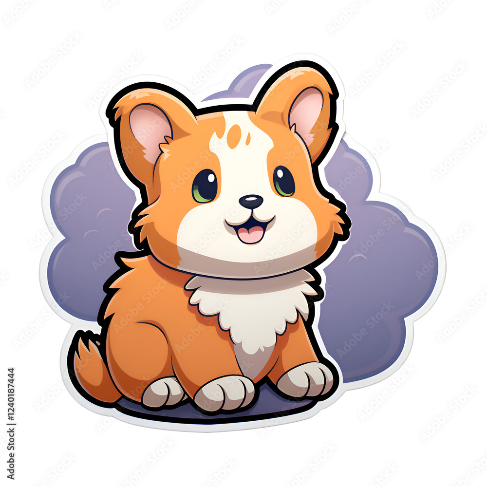 Adorable Corgi Puppy Cartoon Illustration Adorable Corgi Puppy Cartoon Illustration