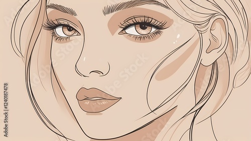 portrait of a woman, Drawing of girl