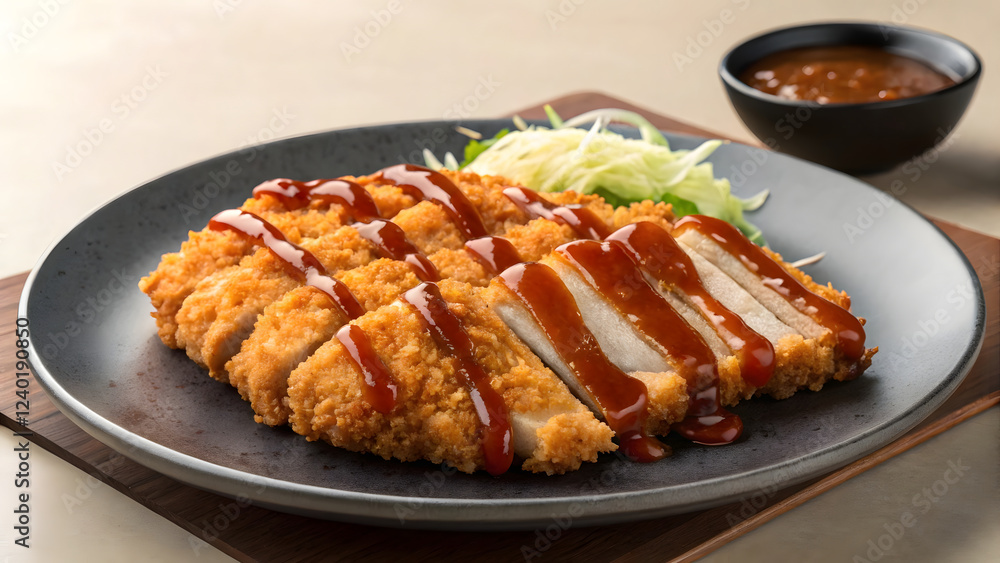 fried pork with sauce fried pork with sauce