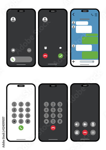 携帯電話の画面セット 05