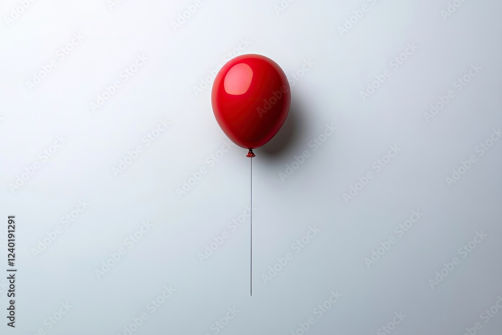 Single red balloon on a white background; minimalist, elegant design, perfect for celebrations, cards, or event promotion. Single red balloon on a white background; minimalist, elegant design, perfect for celebrations, cards, or event promotion.