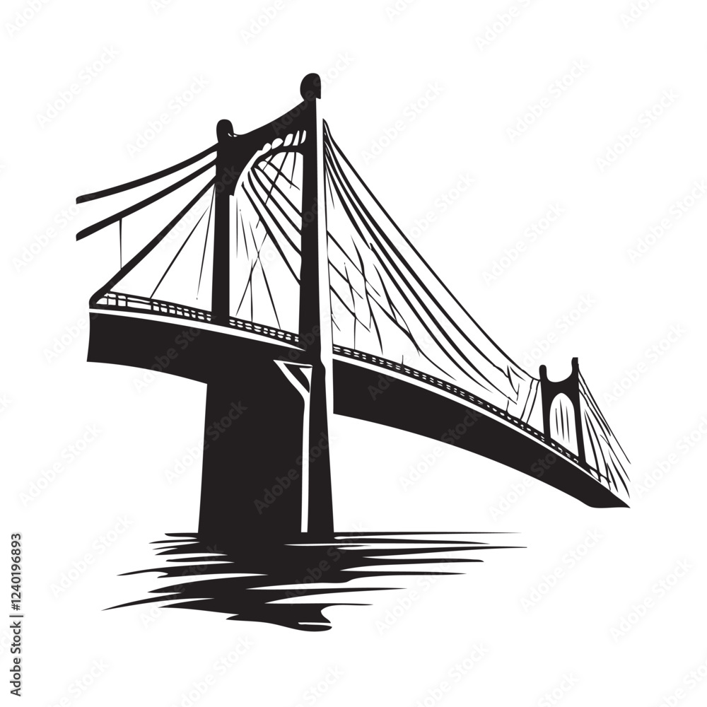 Obraz premium golden gate bridge silhouette