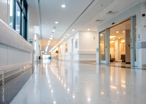 Wallpaper Mural Tranquil Hospital Corridor: A Vision of Calm and Professionalism Torontodigital.ca