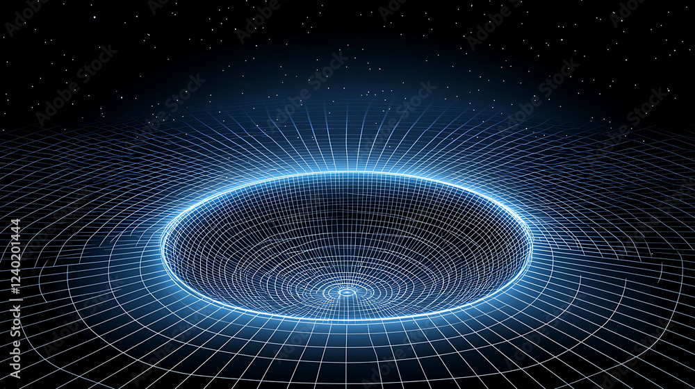 Glowing cosmic wormhole, space background, science fiction, digital art Glowing cosmic wormhole, space background, science fiction, digital art
