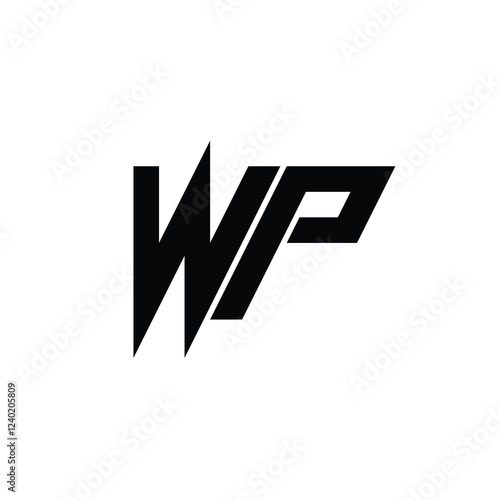 Free Download WP monogram logo design letter text name symbol monochrome logotype alphabet character simple logo - GFXLoad