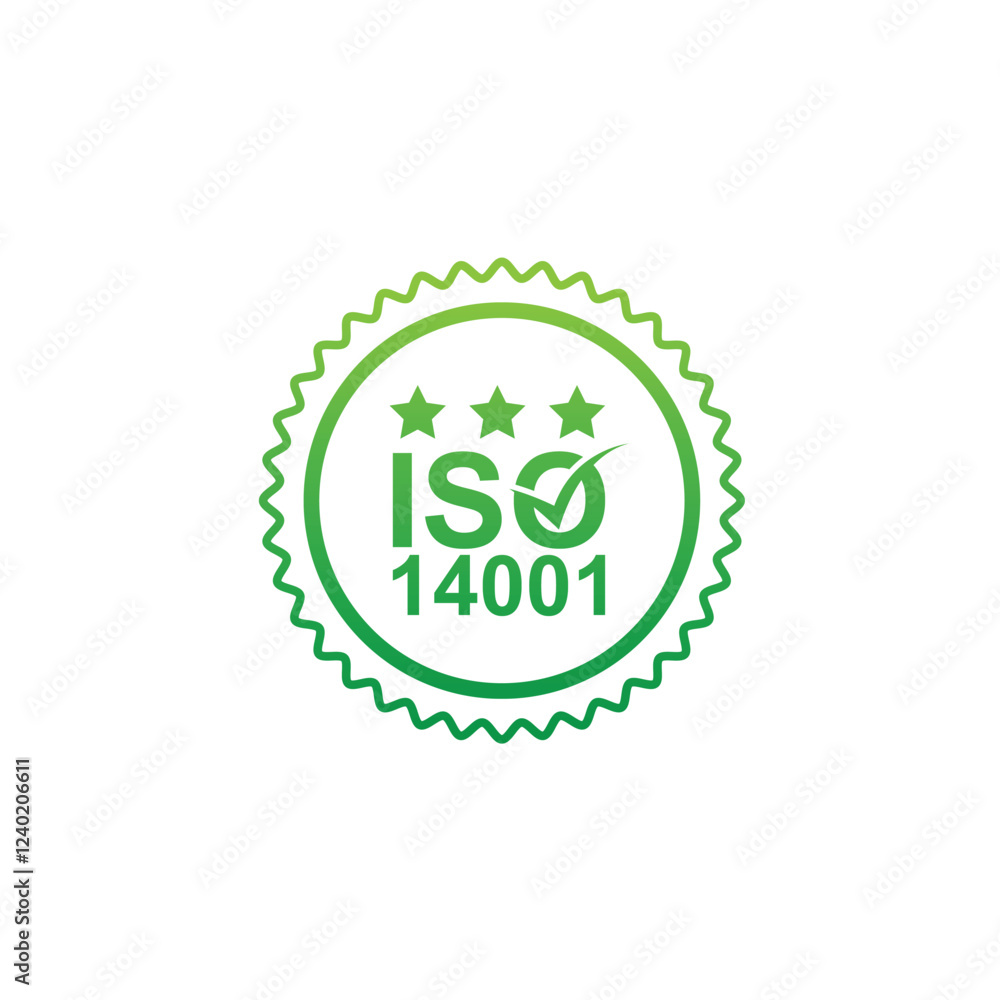 ISO 14001 certified label design image ISO 14001 certified label design image