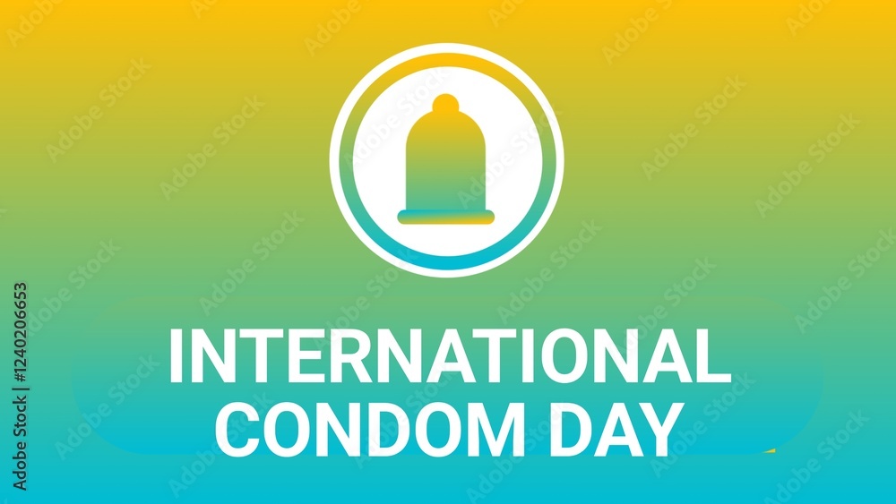 International Condom Day web banner design illustration International Condom Day web banner design illustration