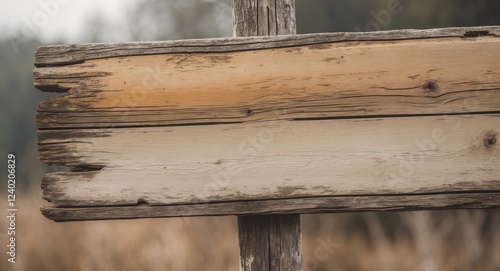 Rustic Wooden Signboard for Various Uses. photo