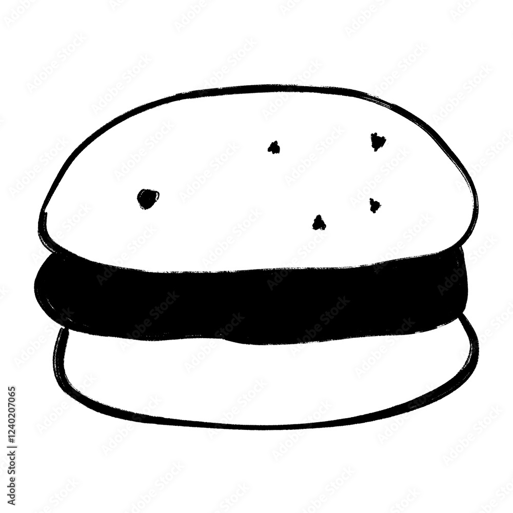 hamburger cute illustration and hand draw hamburger cute illustration and hand draw