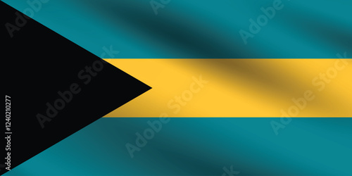 Photos Bahamas flag official colors and proportion digital vector illustration